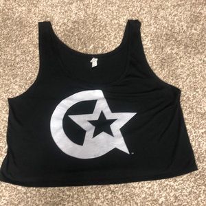 Black CycleBar crop tank top size Medium